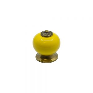 ידית כפתור קרמיקה P17 – צהוב