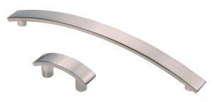 ידיות למטבח ורהיטים 50126 מרחק ברגים 160 מ"מ ניקל מט מוברש F66 Bridge