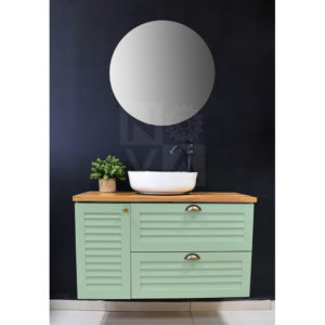 ארון אמבטיה דגם סיציליה כולל כיור או משטח עץ