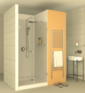 מקלחון חזית בהזמנה מיוחדת קבוע ודלת